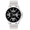 Black Dial & Silver Chain Watches For Men