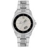Black Dial & Silver Chain Watch For Men