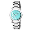 Sky Dial & Silver Chain Watch For Women