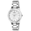 White Dial & Silver Chain Watch For Women