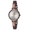 White Dial & Brown Chain Watch For Women
