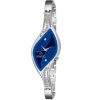 Blue Dial Silver Chain Watch For Women